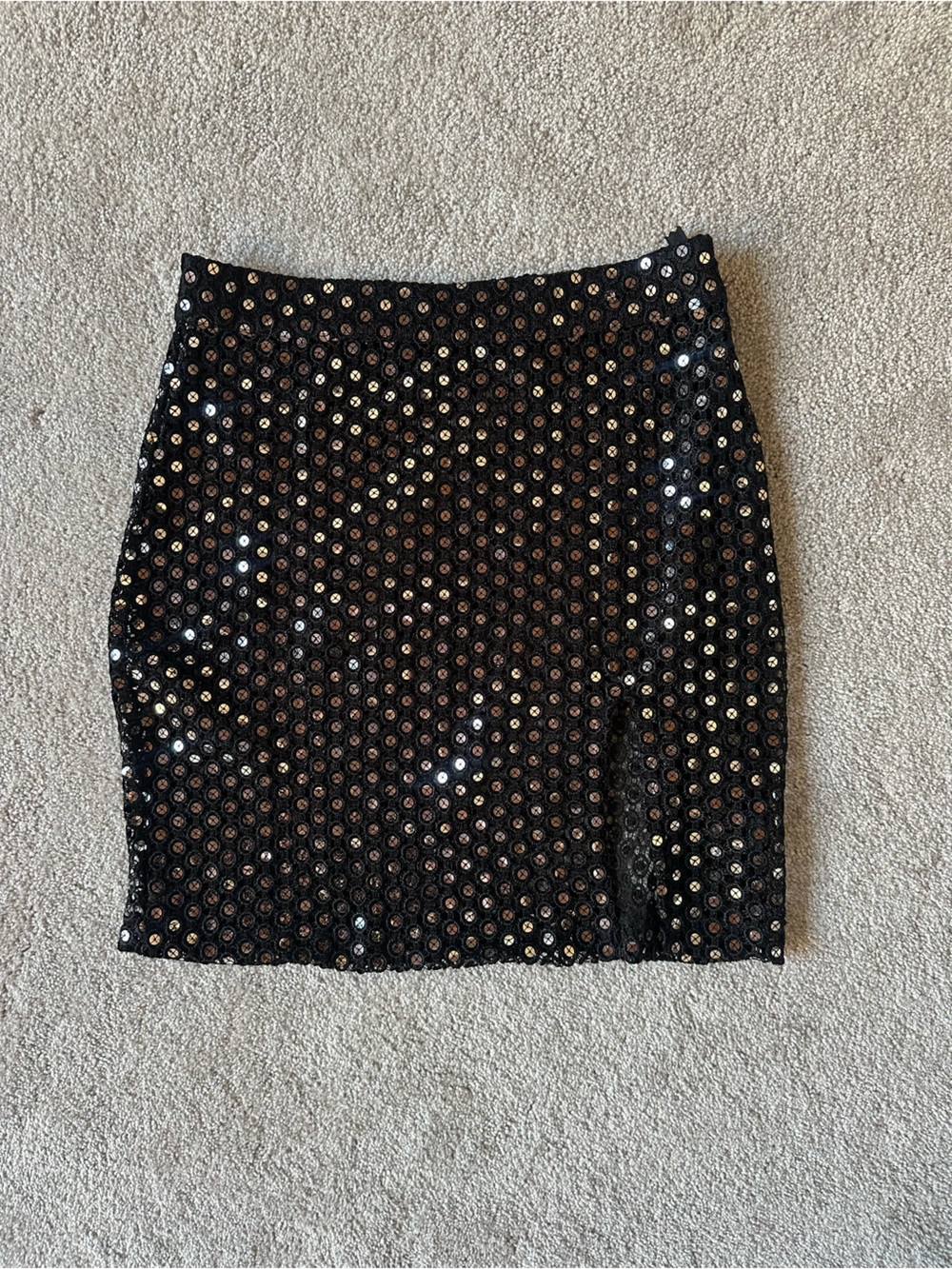 EastnWest Label Black Sequin Mini Skirt